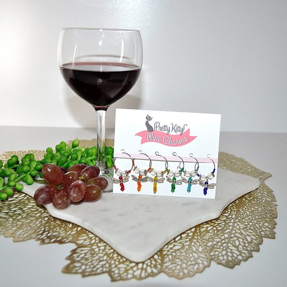 🍷Set of 6 Handmade Wine 🍷Charms (Various Themes Available) - Picture 3 of 11